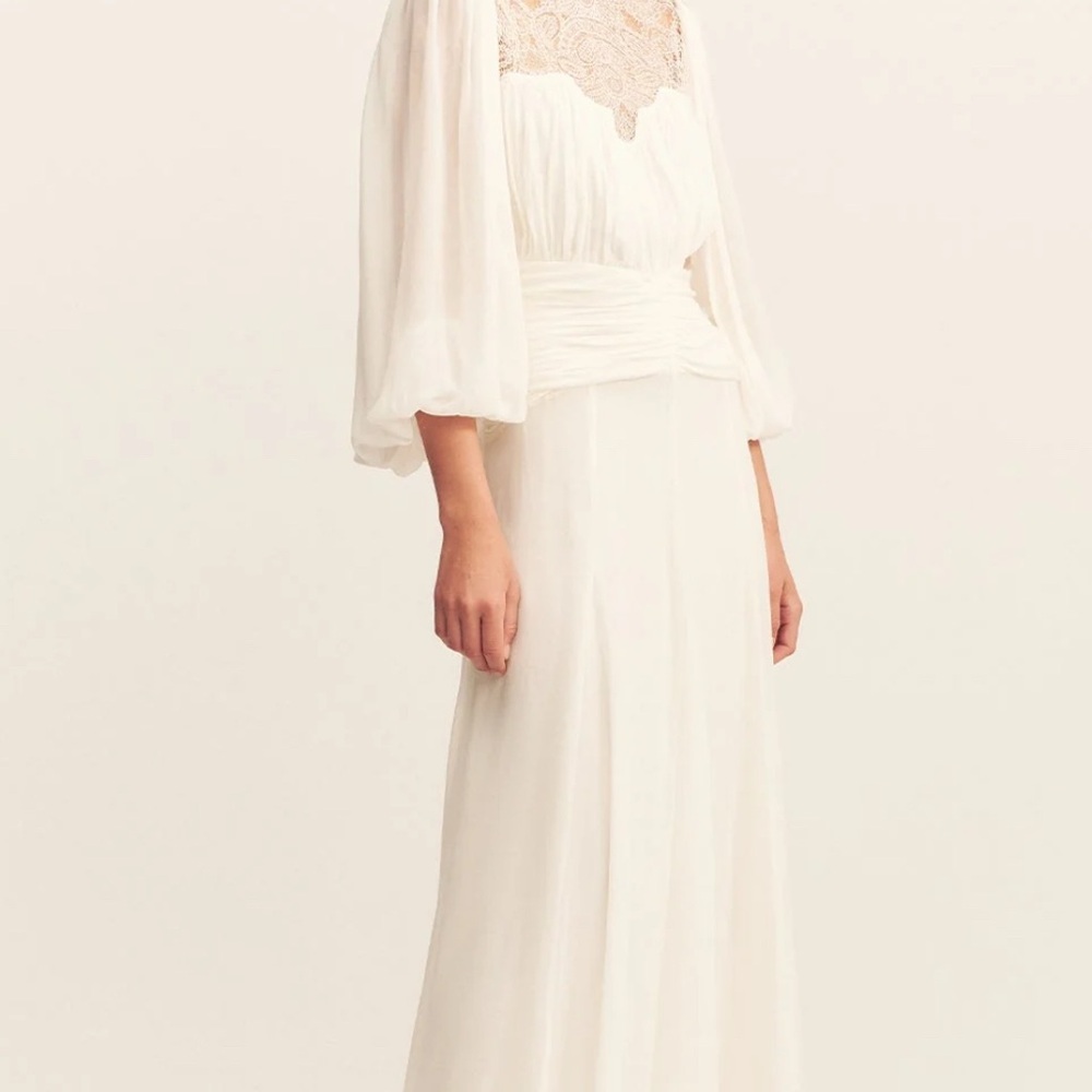 Shona Joy Lace Long Sleeve Maxi Dress